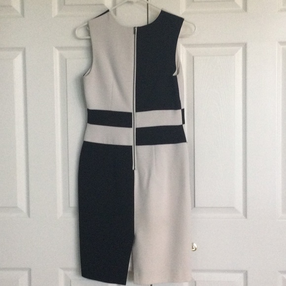 Ann Taylor Color Block Black & White Sheath  Dress - Picture 5 of 12